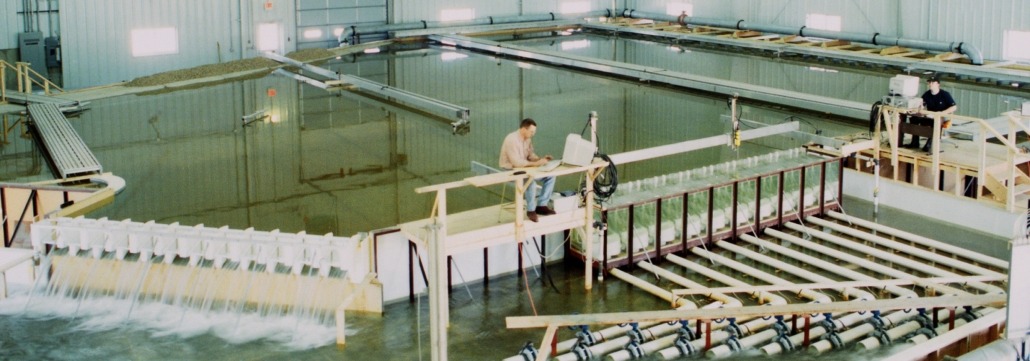 IIHR working in wave basin