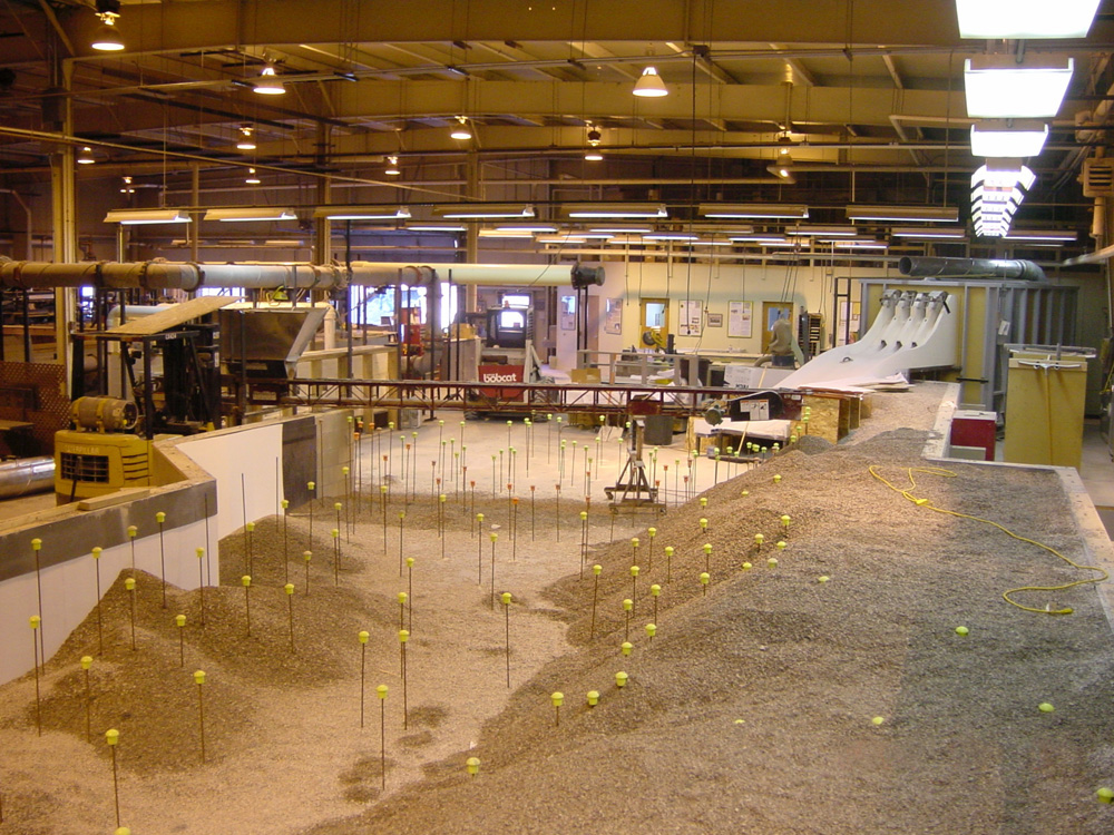 A photo of the Brownlee model being build in IIHR's facility