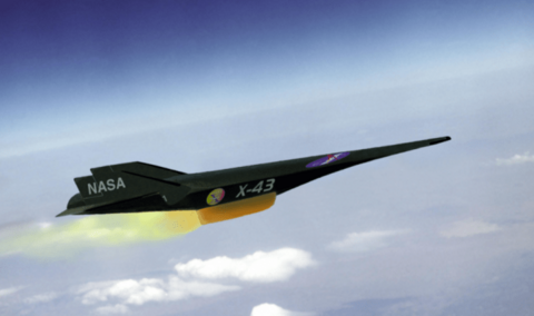 An artist’s conception of the X-43A Hypersonic Experimental Vehicle