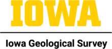 Iowa Geological Survey Lockup black and yellow