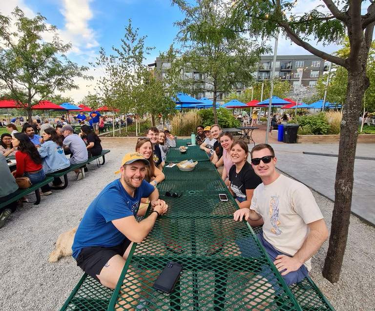 SIIHR students having a social event at Big Grove