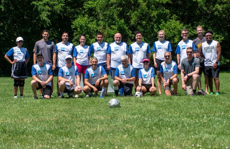 Iowa Flood Center soccer team photo