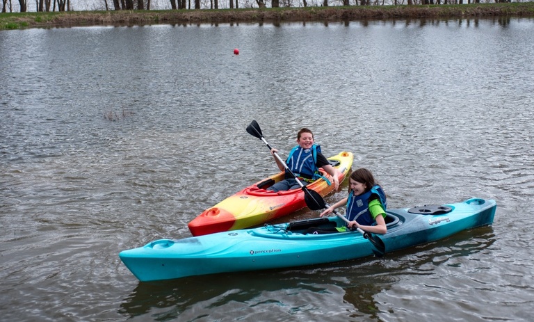 Kids kayak across the pond at LACMRERS