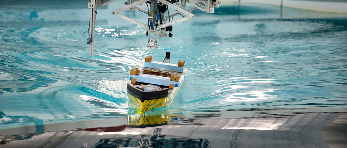 a ship being tested 