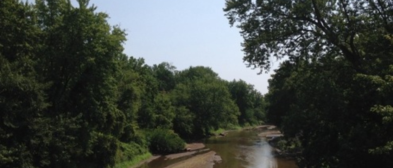 a photo looking down the English River