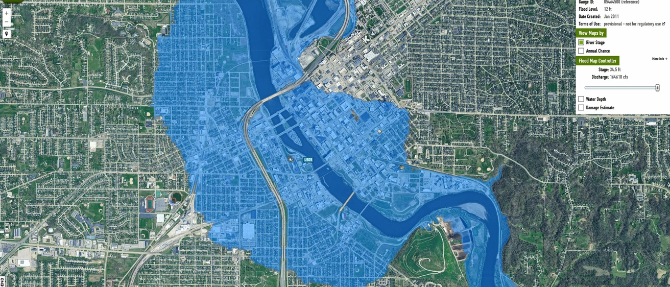 inundation map
