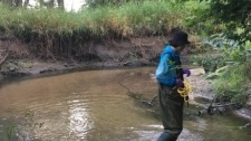 Hui Zhi gathers water samples