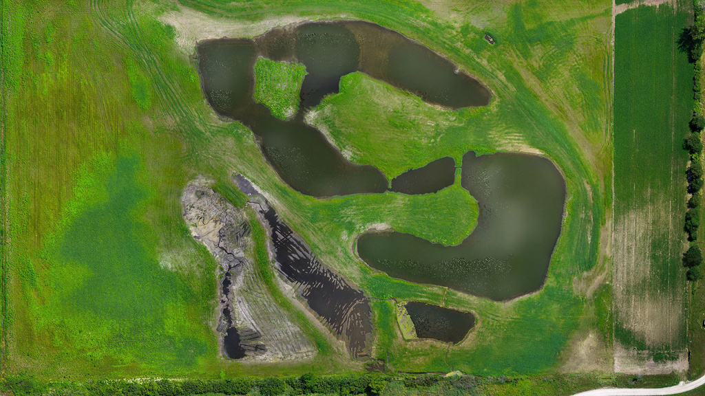 Aerial view of the Middle Cedar Wetland