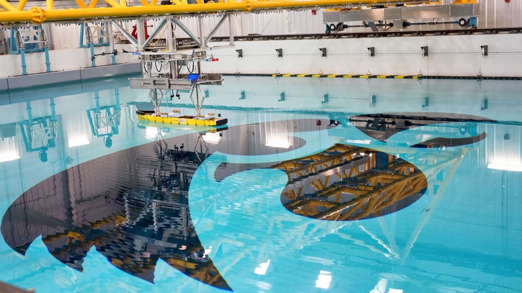 The wave basin with still water shows the tigerhawk logo on the bottom