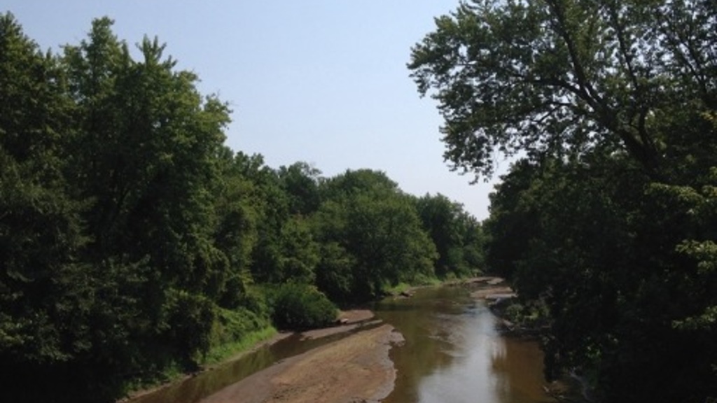 a photo looking down the English River